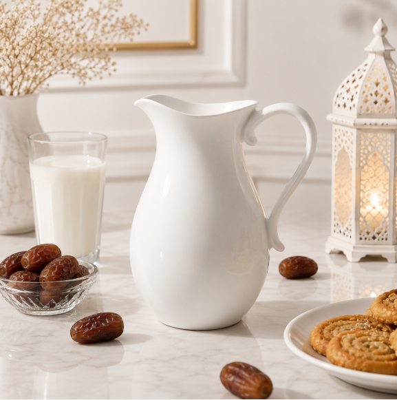 Pack de 2 Grandes Carafes en Porcelaine