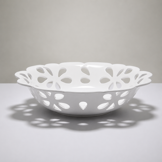 Pack de 2 grands paniers à fruits en porcelaine