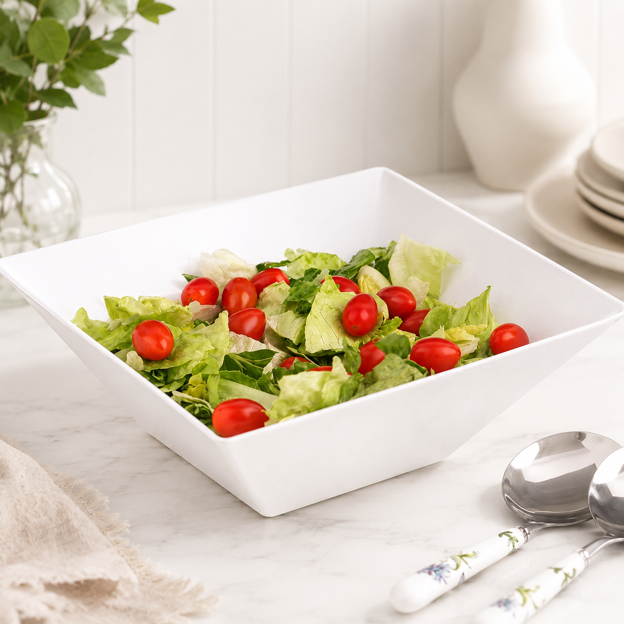 Pack de 2 Grands Saladiers Carrés