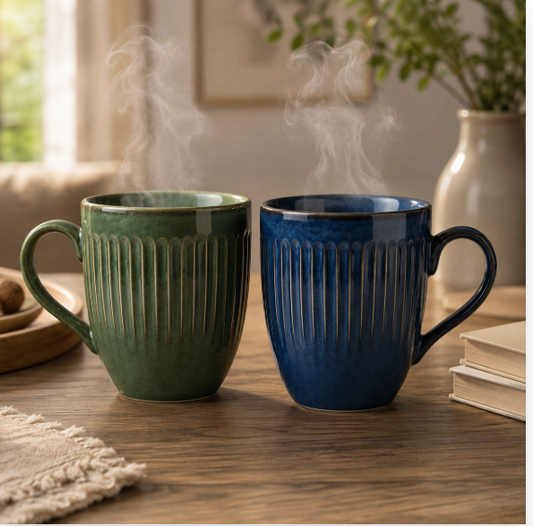 2 Grands Mugs en Porcelaine