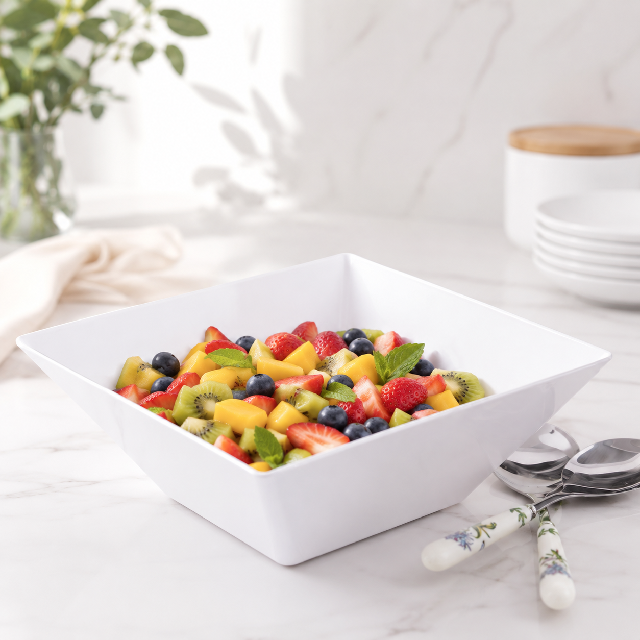 Pack de 2 Grands Saladiers Carrés